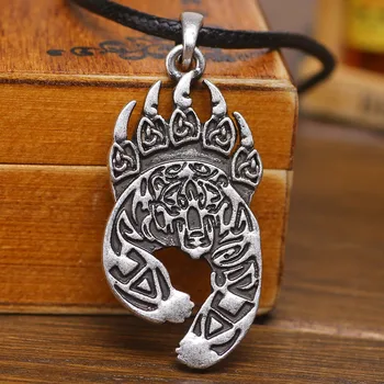 

Veles Bear Pendant Veles Charm Amulet Bear Pendants 10 pcs Antique Silver