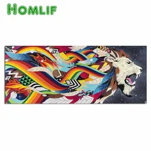 Красочные лев Король перо Радуга 5d diy на заказ алмазная живопись eigen foto attrape reves pumes Мандала алмазная живопись дерево