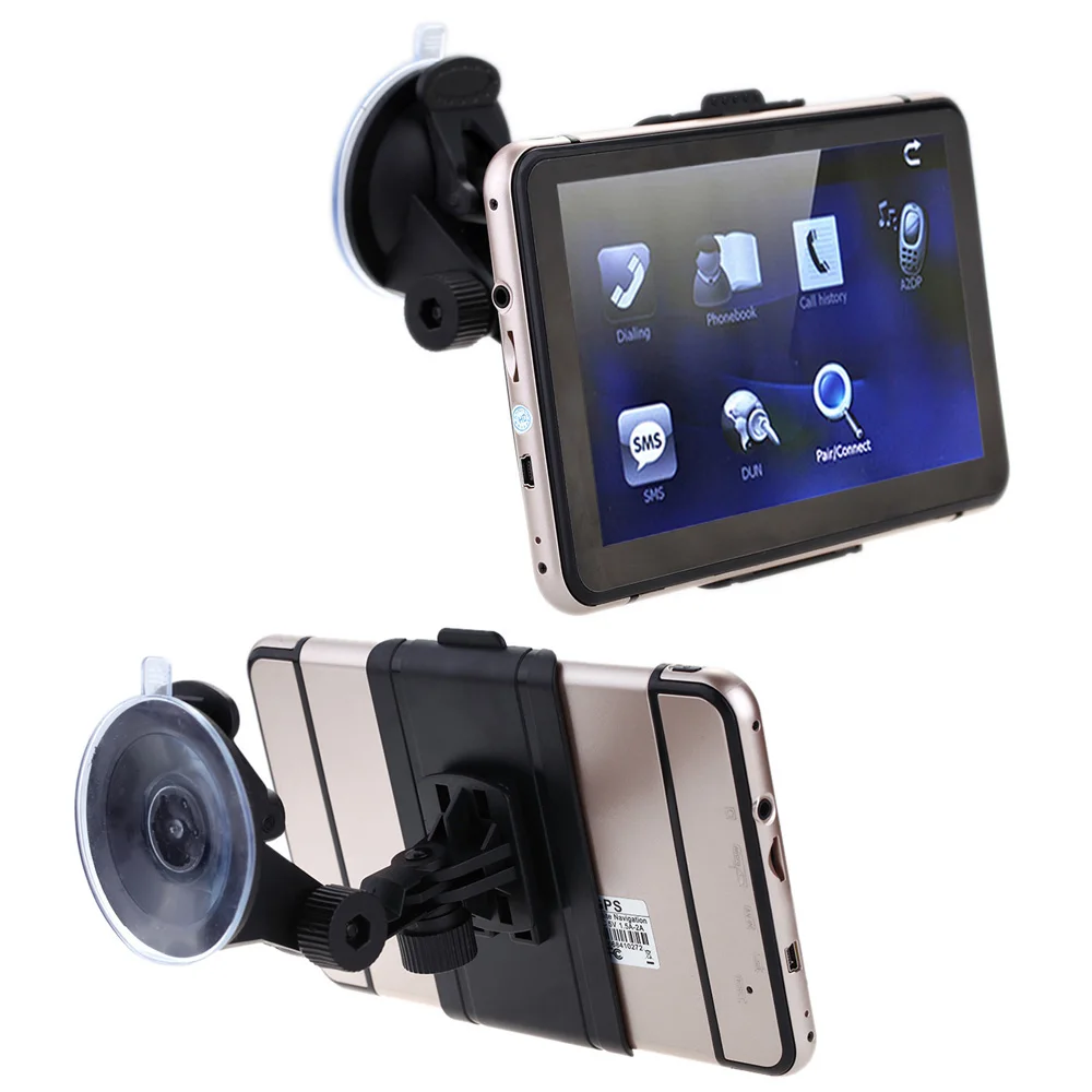 

7" HD Touch Screen Portable Car GPS Navigation 128MB RAM 4GB FM Video Play Champagne Gold Car Navigator +Free Map