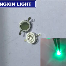50 шт./лот 3 Вт зеленый светодиодный чип лампы бусины чистый зеленый 520-523nm 3,4-3,6 V 130-140LM 45mil