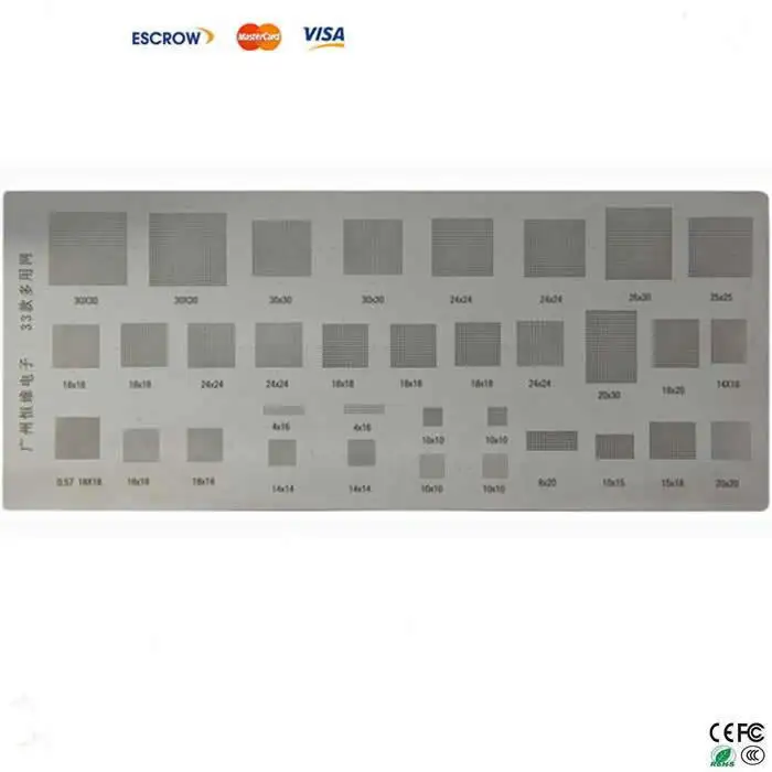 33 in 1 universal BGA stencils for BGA reworkingin Welding Fluxes from