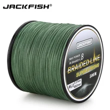 Jackfish 500m 8 strand mais suave pe trançado linha de pesca 10-80lb multifilament pesca carpa pesca de água salgada com presente
