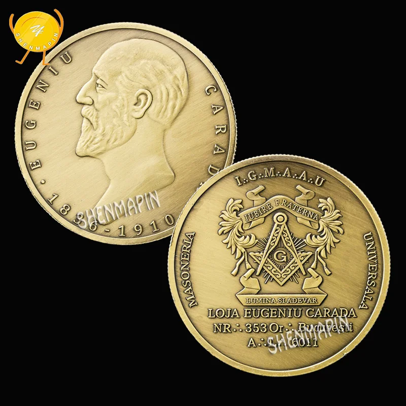 Loja Eugeniu Carada памятная монета Lumina Si Adevar наградная монета Masoneria Universala Iubire коллекционные монеты