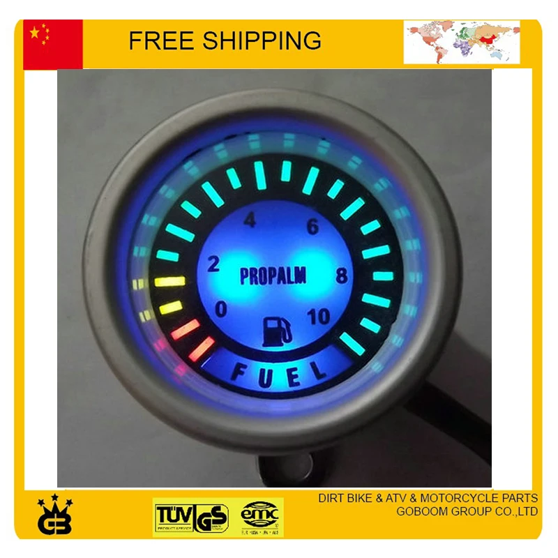 

110cc 125cc 200cc 250cc LED digital fuel indicator gasoline speedometer motorcycle accessories part water proof free shipping