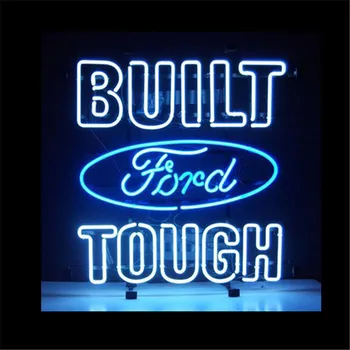 

17*14" FORD BUILT TOUGH NEON SIGN Signboard REAL GLASS BEER BAR PUB Billiards display Restaurant Shop christmas Light Signs