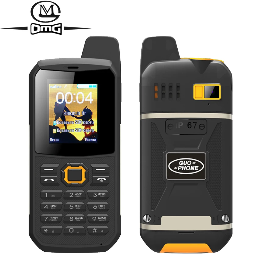 Russian keyboard IP67 waterproof shockproof mobile Phone support Intercom flashlight FM Dual SIM PTT cell phones