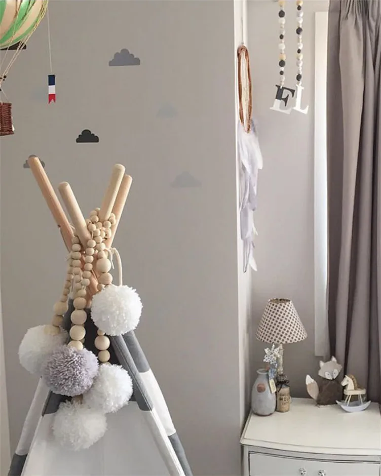 INS Nordic Style Nursery&Kids Decor Storage Shelf Rack Wall Hanging Wood Toys Model Baby Kid Room Furnish Artic Home Decoration
