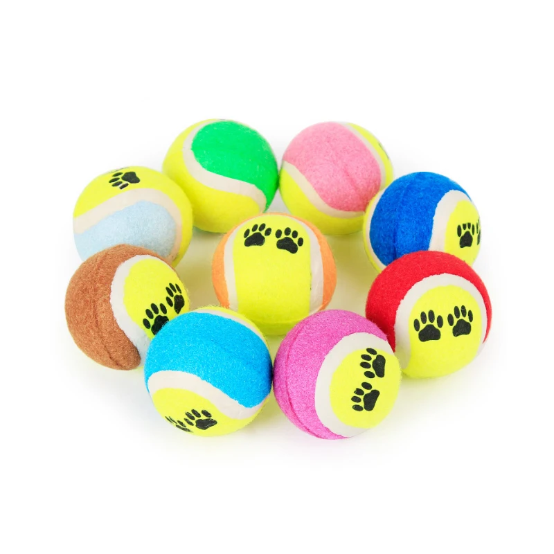 

Pet Puppy Chew Toy Ball Pets Tennis Double Color Rubber Throw Small Dog Training Toys Diameter 6cm Outdoor Sports Balls