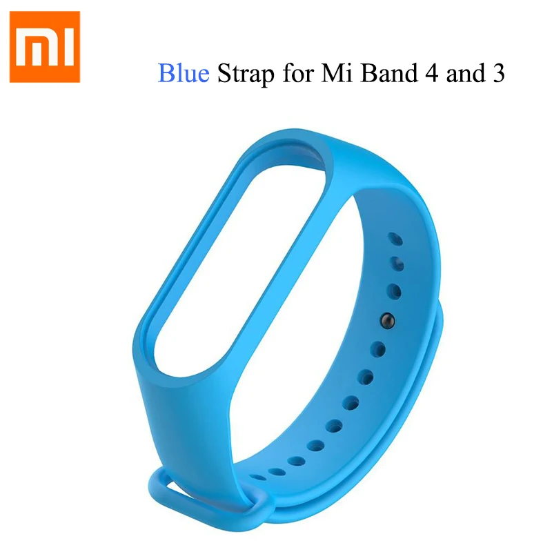 Силиконовый браслет mi band 3 и 4 для оригинальной Xiaomi mi Band 3/4 Band 3 ремешок для mi band 3 Сменный ремень - Цвет: Blue