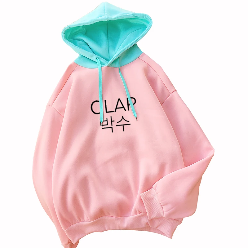 

Kpop Women Hoodies Seventeen Album Clap Korean Letters Printed Hoodie Contrast Color Sweatshirt Harajuku sudadera mujer moletom