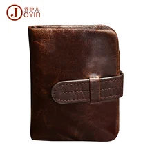 100% Of The First Layer Of Cowhide Leather Wallet Short Paragraph Folding Oil Wax Skin Leisure Wallet Retro Fashion Wallet