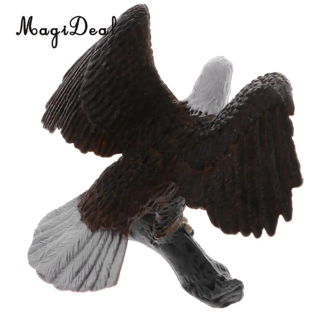 Flying Bald Eagle Animals Figure Toys Realistic Wild Forest Creatures Action Model Kids Educational Cognitive Statues Toy Decor