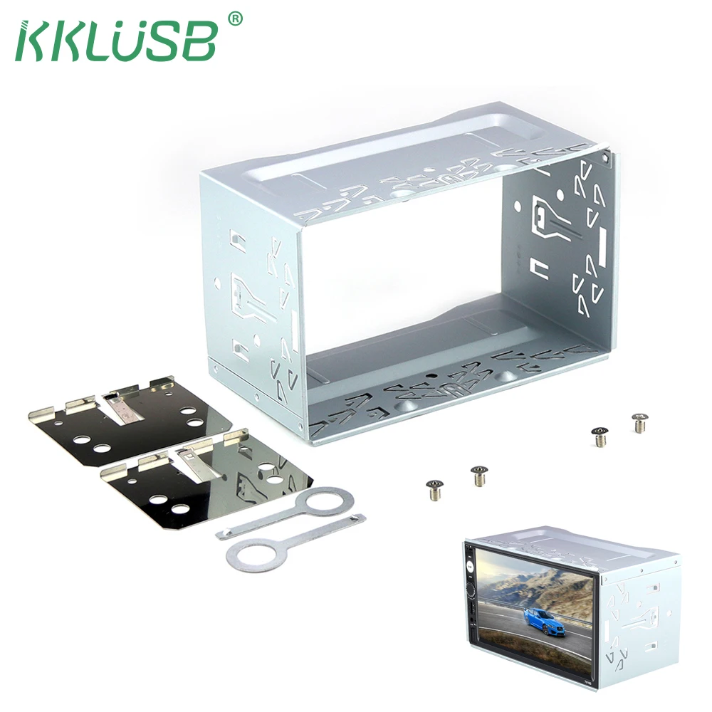 

Seicane 2 Din Panel Double Din Car Radio Fascia DVD Frame Dash Kit Universal Installation Fitting Frame Mounting Kit Set Fascia