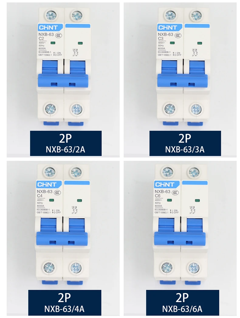 CHNT NXB-63 небольшой выключатель DZ47 воздушный выключатель 1P 2P 3P 4P 1A~ 125A C тип бытовой переключатель безопасности