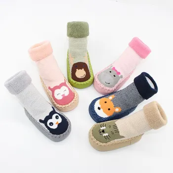 

Baby Boy Girl Socks Anti Slip Rubber Soles First Walkers Floor Toddler Socks