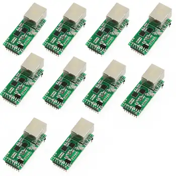 Q18042-10 10PCS USR-TCP232-T2 Tiny Serial Ethernet Converter Module Serial UART TTL to Ethernet TCPIP Module - Category 🛒 Consumer Electronics