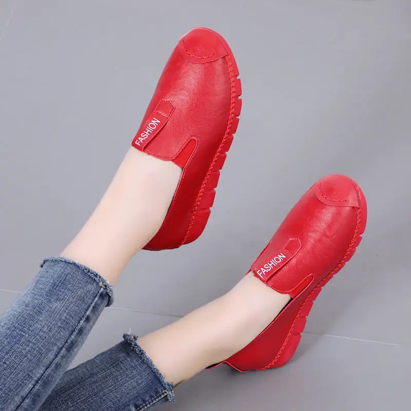 

Spring and autumn a pedal lazy shoes female comfortable single shoes flat bottom soft bottom slip