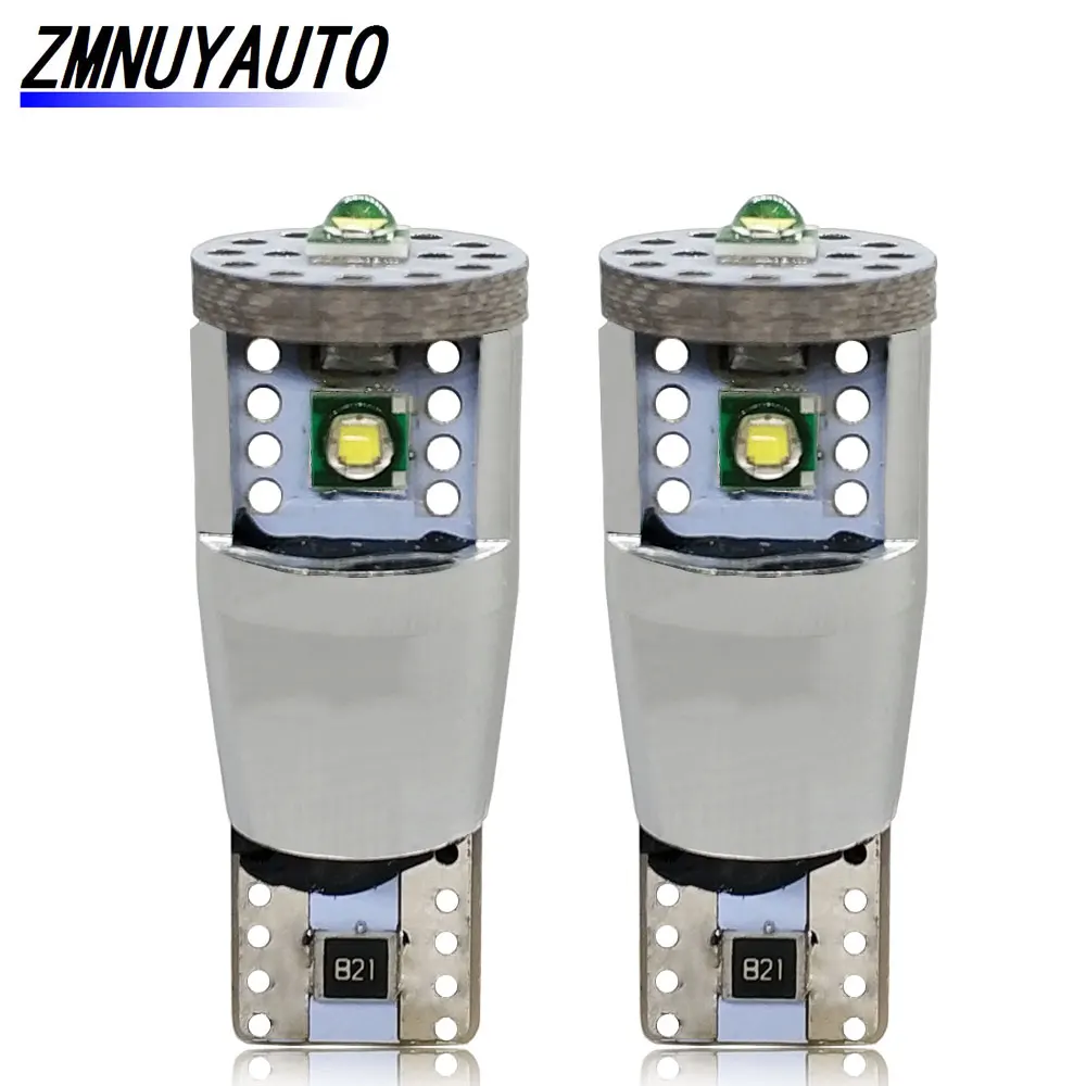 

2x led t10 car bulbs w5w canbus no error Lamps 15w 3smd cree chip Auto Wedge Clearance Lights bulb parking lamps 12V White
