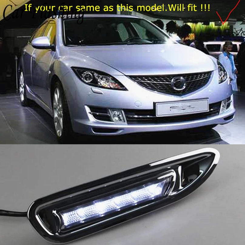 Car Flashing 2pcs For Mazda 6 Mazda6 2008 2009 Led Daytime Running Light Daylight Headlight Fog Cover Car-styling - Car Assembly - AliExpress