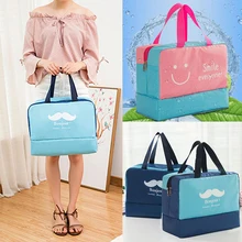 Модная Мужская и Женская дорожная водонепроницаемая сумка для хранения, сумка для путешествий из ткани Оксфорд, сумка для плавания, пляжная сумка