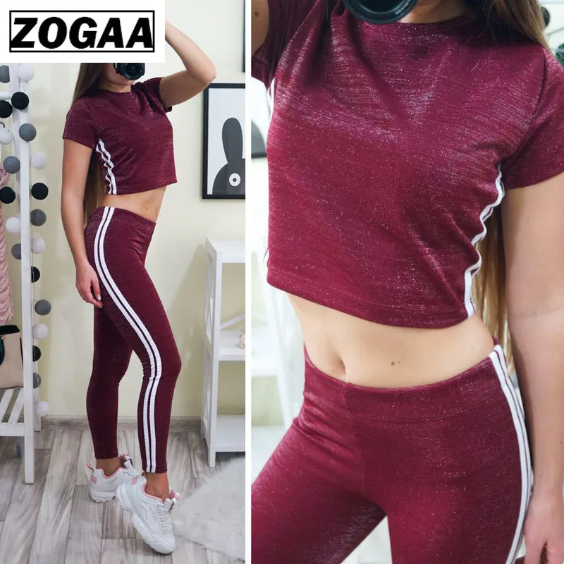 Striped Patchwrok Tracksuits Women Two Piece Set 2019 Summer T-shirt Top and Pants Set Suits Casual Sporting Suit Clothing Set Striped Patchwrok Tracksuits Women Two Piece Set 2019 Summer T-shirt Top and Pants Set Suits Casual Sporting Suit Clothing Set