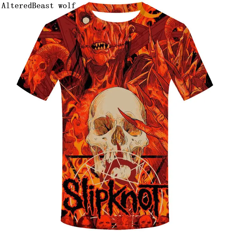 Брендовая Готическая футболка, футболка Slipknot, Панк футболки, рок футболка, принт, Мужская 3D футболка, короткий рукав, Мужская одежда, повседневная одежда - Цвет: DMY614
