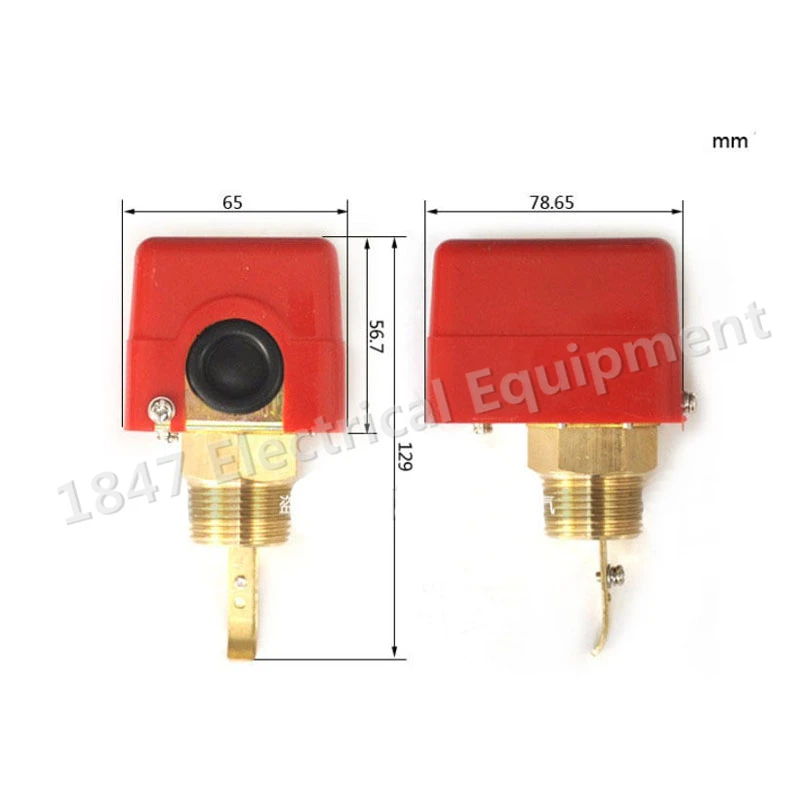 1 шт. New3/" 220 V 3A воды/переключатель потока затвора BSPP резьбовое соединение контактами SPDT красный