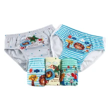 5 шт./1 партия, трусы с рисунками для маленьких мальчиков трусы с рисунками грузовиков и роботов, милое детское нижнее белье из хлопка для От 2 до 13 лет, KU68