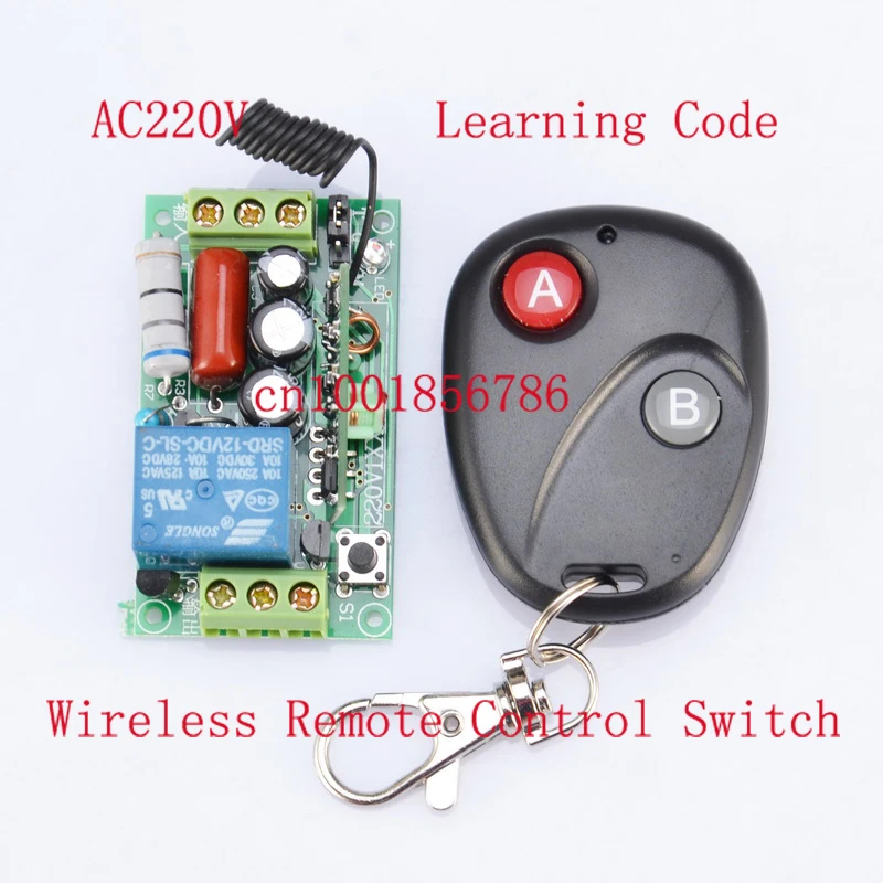 220V 1CH 10A RF Wireless Remote Switch Receiver&Transmitter For Light Lamp LED SMD ON OFF Momenrary Toggle Latched Adjustable