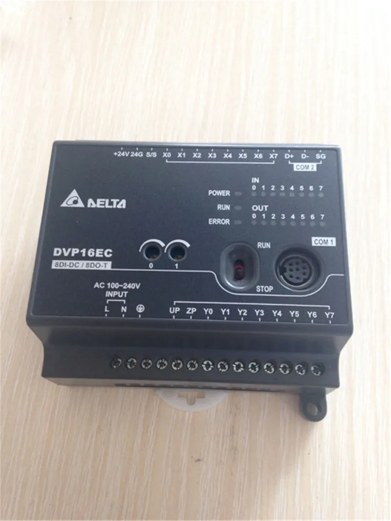 DVP16EC00T3 Delta EC3 Series Standard PLC DI 8 DO 8 Transistor 100-240VAC new in box dvp40ec00t3 delta plc ec3 series 100 240vac 24di 24do new original transistor output