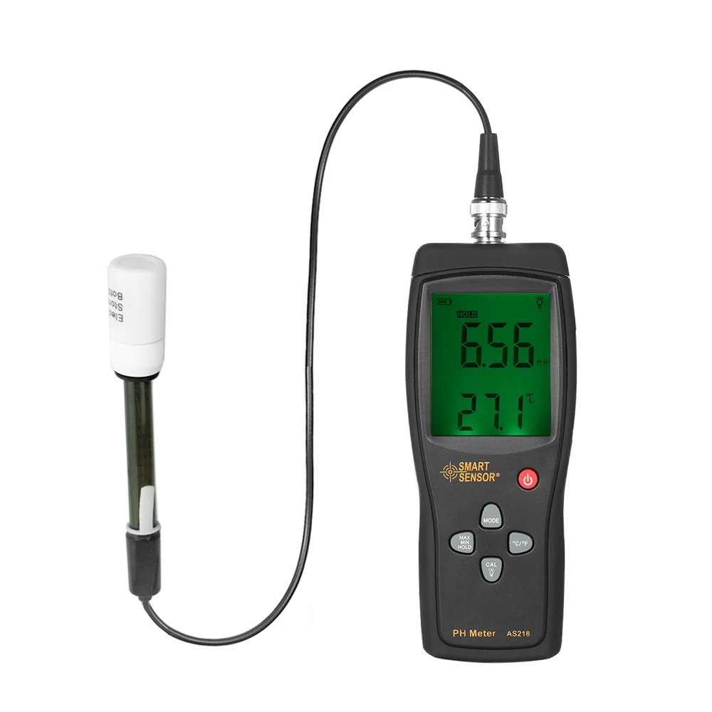 Умный датчик AS218 прибор для измерения pH для аквариума Высокоточный Подкислитель тестер качества питьевой воды анализатор температуры подсветка