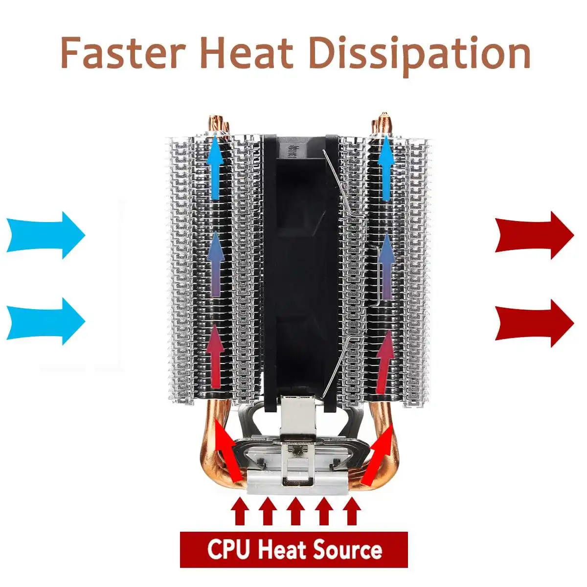 RGB светодиодный вентилятор-кулер для процессора 4pin 4 Heatpipe Dual Tower 12V кулер охлаждающий вентилятор радиатор для Intel LAG 1155 1156 775 для AMD Socket AM3