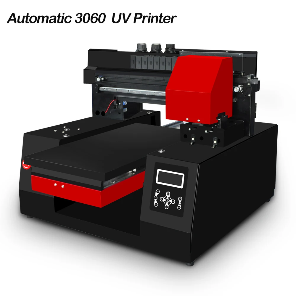 Новейший автоматический A3 UV принтер 3060 струйный принтер светодиодный UV планшетный принтер для бутылок, чехол для телефона, футболки, кожи, ТПУ