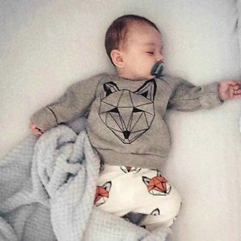 

Cute 6 12 24 Months 2T Clothes Infant Baby Boy T Shirt&Leggings Outfit Set Suit