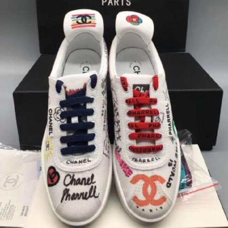 

2019 spring and summer new canvas shoes graffiti white shoes women's shoes casual shoes