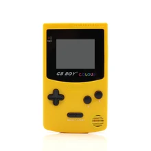 GB Boy цветные портативные игровые консоли игровой плеер с подсветкой 66 встроенных игр желтый