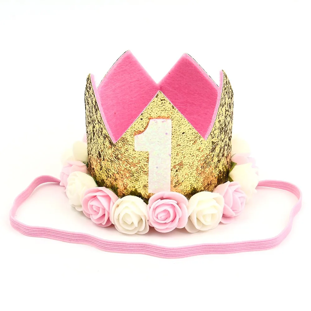 Gold(Pink White ) Шапочка для собак на день рождения/головные уборы для домашних животных головной убор на день рождения для маленьких/средних собак/кошек, декоративные аксессуары для домашних животных, шляпы с буквами - Color: Gold(Pink White )