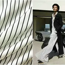 140 см шириной 19 мм 97% шелк тутового шелкопряда и 3% спандекс полосатый принт стрейч шелк атлас Ткань для платья рубашки одежда cheongsam C004