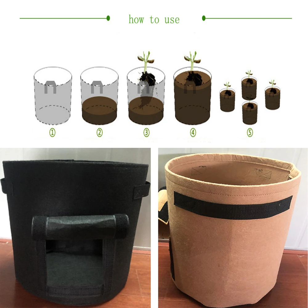 Домашний сад Воздухопроницаемый мешок для картофеля томатов овощей moestuin роста растений Жардин вертикальные садовые мешки для выращивания горшка