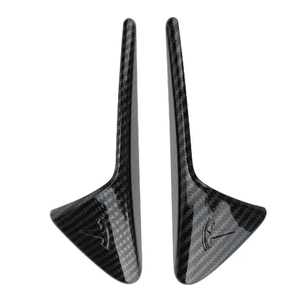 

2 pcs Carbon Fiber Air Vent Hood Intake Fender Cover Trim for Tesla Model 3 X S car body standard fender decoration Car sticker