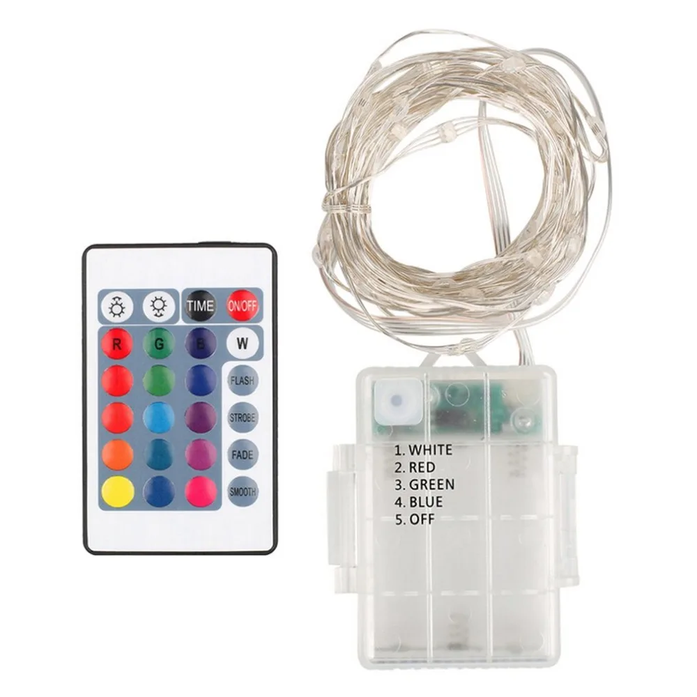

16 Colors RGB 5 Meters Remote Control Waterproof 50LED String Light for Outdoor Party Wedding Garland Tree Decoration