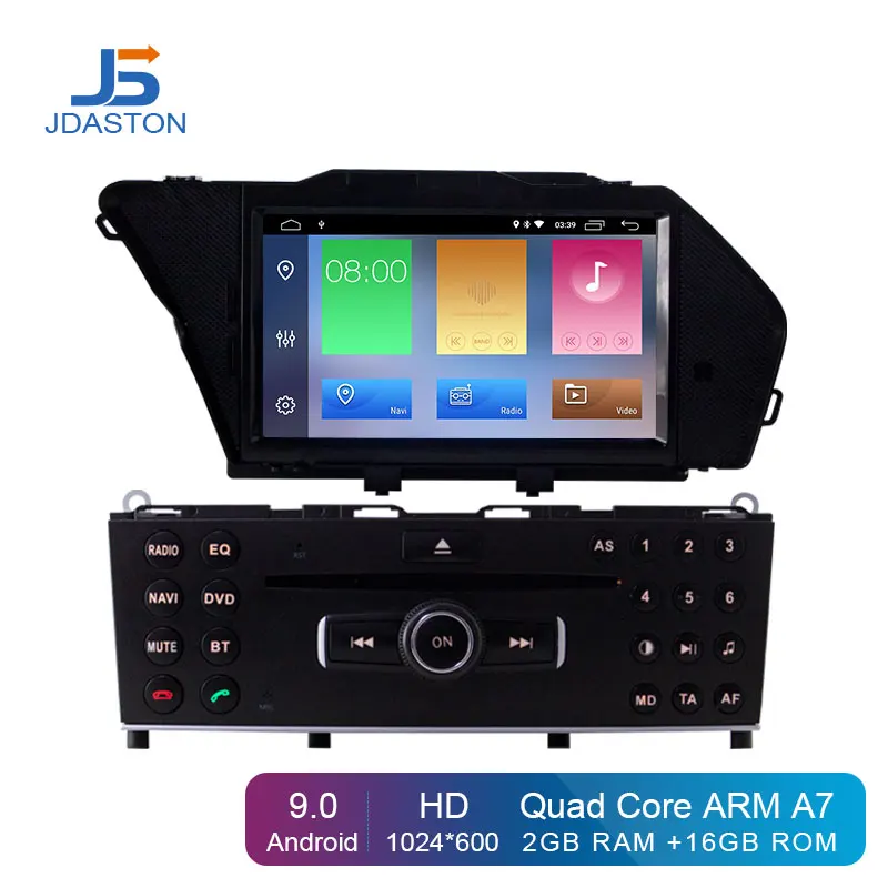 Discount JDASTON Android 9.0 Car DVD Player For Mercedes Benz Mercedes Benz GLK 2008 2009 2010 GPS 1Din Car Radio Audio Multimedia Stereo 0