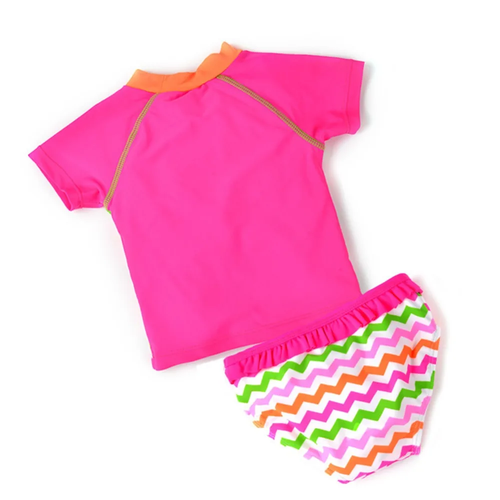 Детское бикини для девочек купальный костюм, для малышей летний купальник для девочек купальник из двух частей новорожденных шорты пляжная футболка
