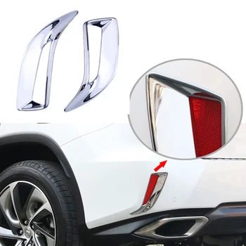 

JEAZEA 2pcs Chrome ABS Car Rear Bumper Tail Fog Light Lamp Cover Strip Frame Trim For Lexus RX350 RX450h 2016 2017 2018