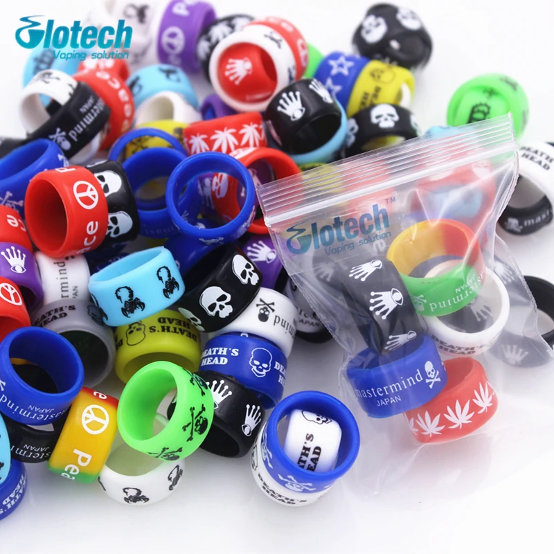 

Glotech 20Pcs/Lot silicone rubber band vape ring for mechanical mods rda rba decorative and protection vape ecig Non Slip band