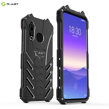 

R-JUST For Meizu 16S Case Ultra-Thin Armor Aluminum Metal Phone Cover For Meizu 16X Shockproof Frame Back Case Coque