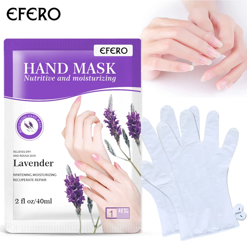 

Moisturizing Hand Masks Lanvender Essence Dead Skin Remover Smooth Whitening Anti-Drying Anti-Aging Hand Care Hand Mask EFERO