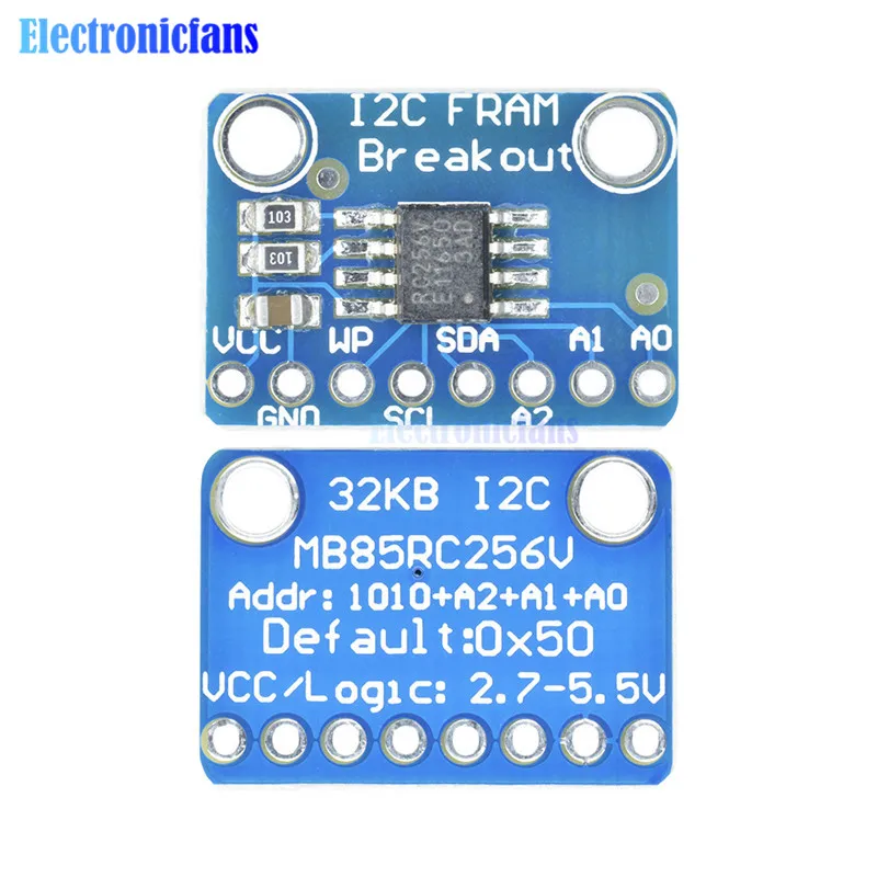 MB85RC256V память IC 32KB инструменты разработки IEC Энергонезависимая 2,7-5,5 В VCC/Logic FRAM модуль коммутационной платы MB85RC256V плата