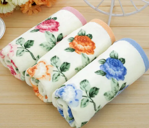 50pcs lot fedex fast cotton towels soft printed bulk cheap towels cheap home cleaning