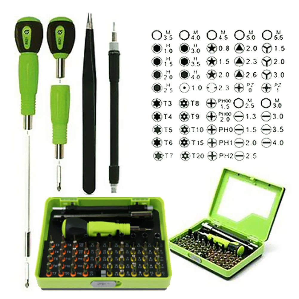 53 in1 Multi-Bit Precision Torx Screwdriver Set combination mobile phone Disassembly repair tool kits With Case